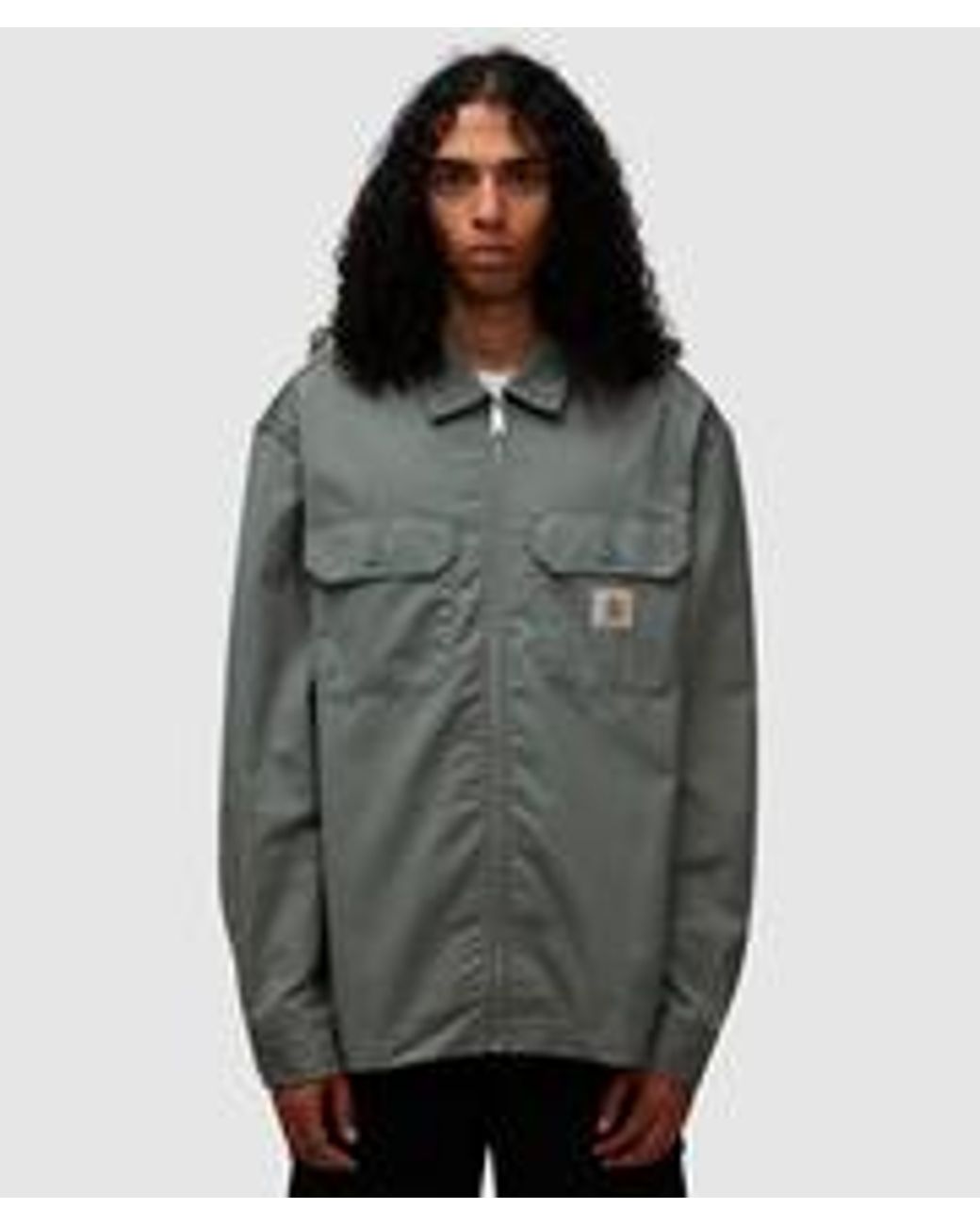 Carhartt WIP L/S Craft Zip Shirt - Mirror Rinsed · Slide Culture