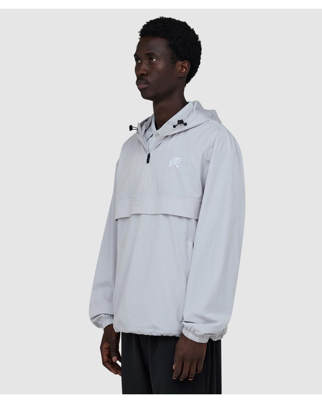 Malbon Golf Gray Ridge Anorak Jacket (Micro Chip for men