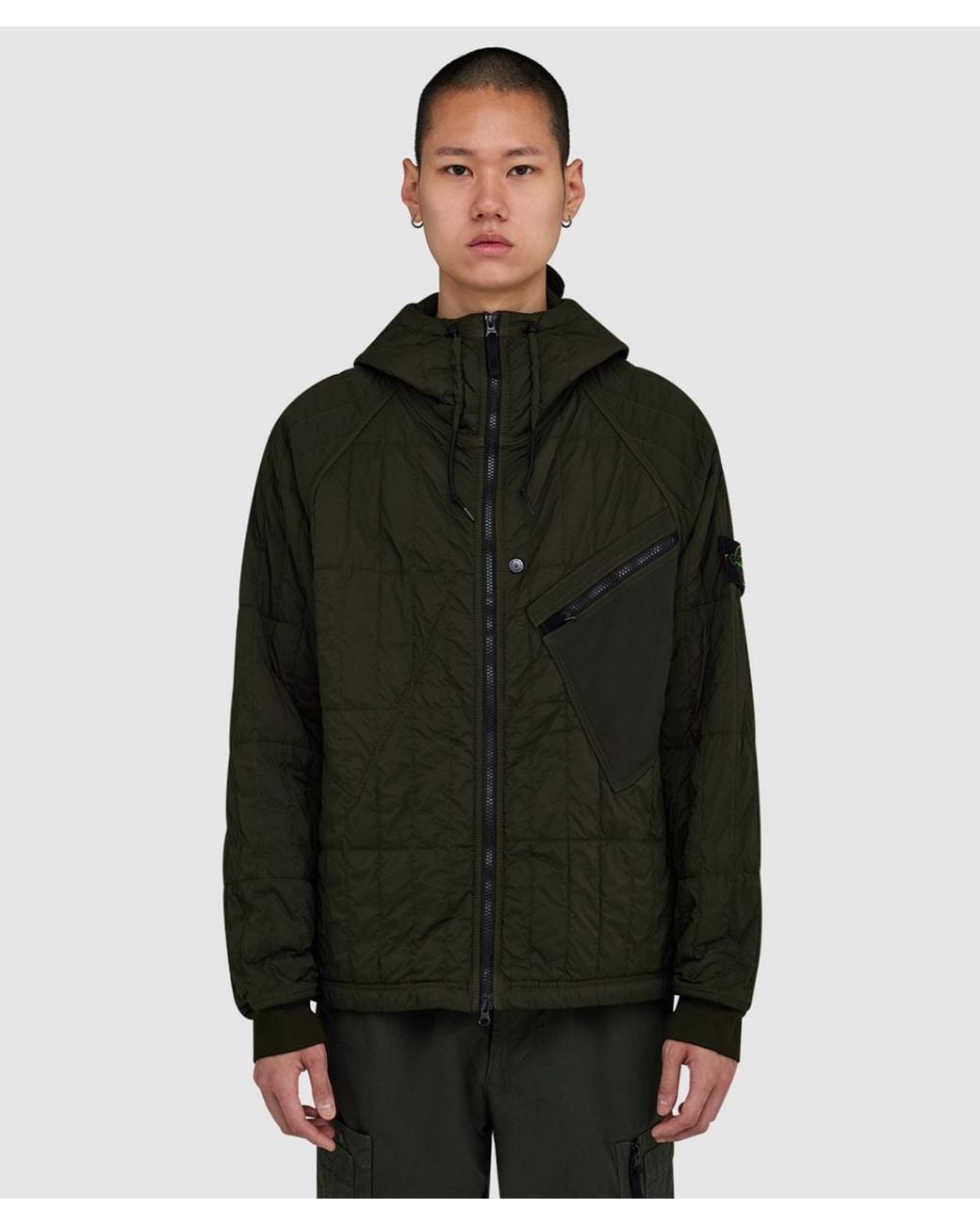 Stone Island Black Ultralight Quilted-Tc Padded Jacket for men