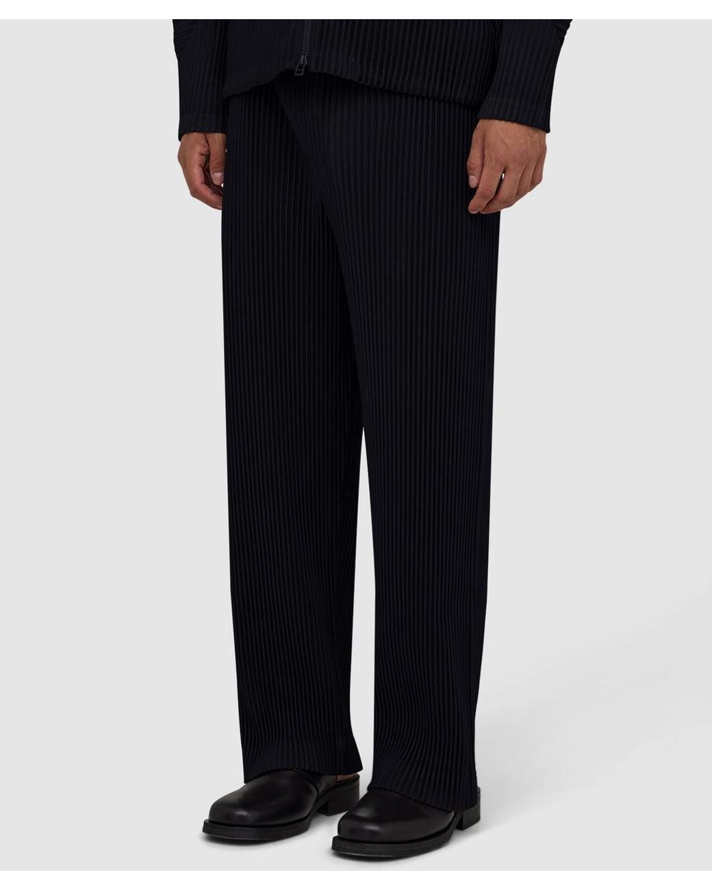 Homme Plissé Issey Miyake Black Pleats Straight Leg July Pant (15 for men