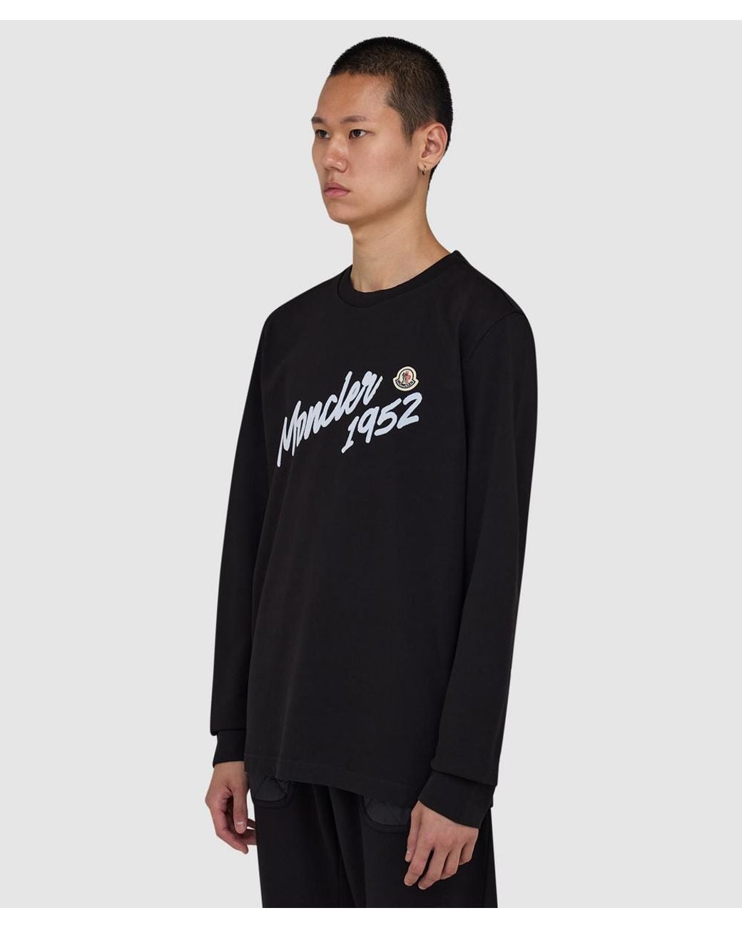 Moncler Black Long Sleeve T-Shirt for men