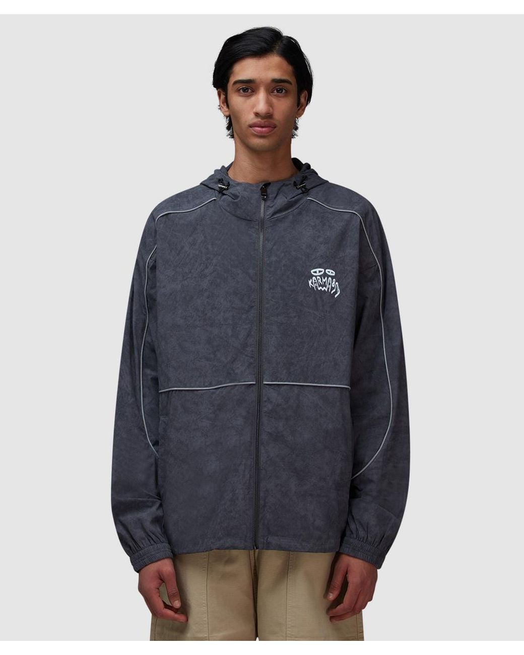 KARMA8A Blue Piping Windbreaker for men