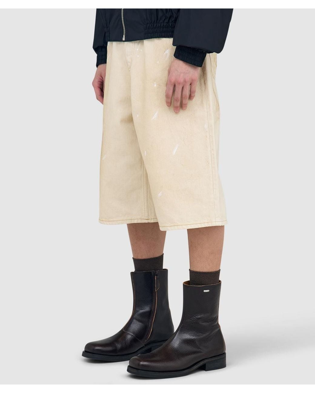 Acne Natural Painter Denim Short for men