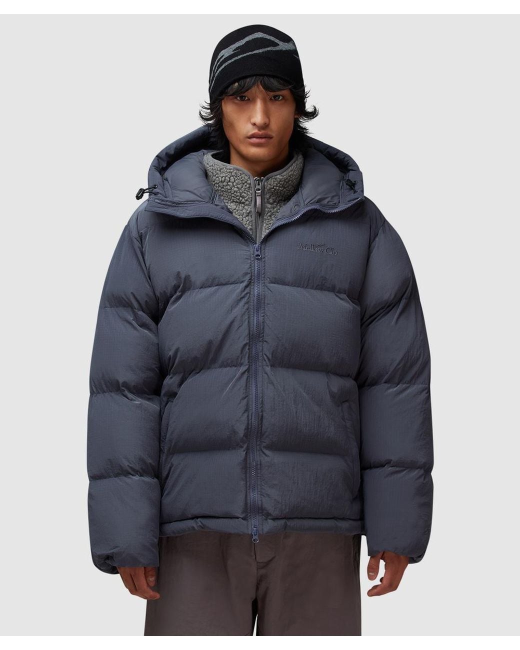 Mellow Clo Blue Summit Puffer Jacket (Charcoal for men