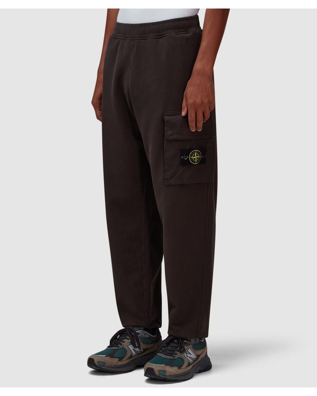 Stone Island Black Garment Dyed Sweat Pant (Lead for men