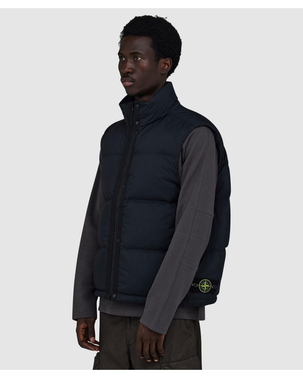 Stone Island Blue Matt Ripstop Cordura Down Vest for men