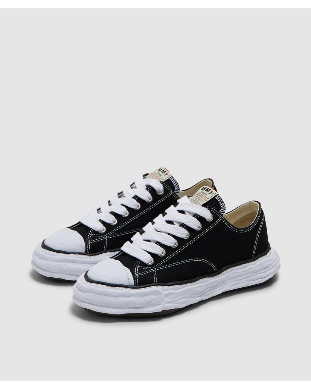 Maison Mihara Yasuhiro Black Peterson Og Sole Low Canvas Sneaker