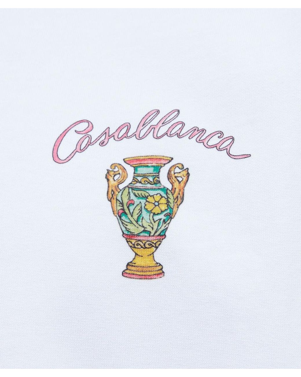 CASABLANCA L'amour En Fleur Printed T-shirt in White for Men