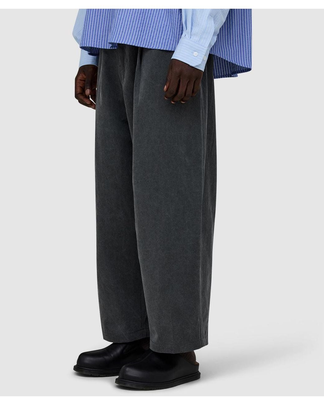 Estudio Niksen Black Herringbone Balloon Pant (Charcoal for men