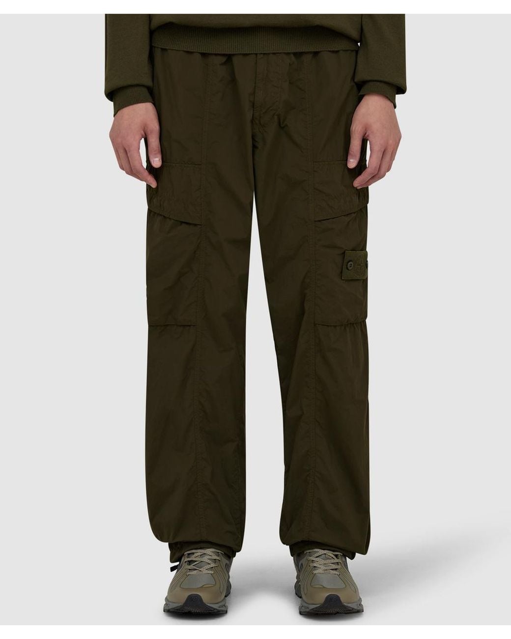 Stone Island Green Ghost Nylon Smerigliato Cargo Pant (Khaki for men