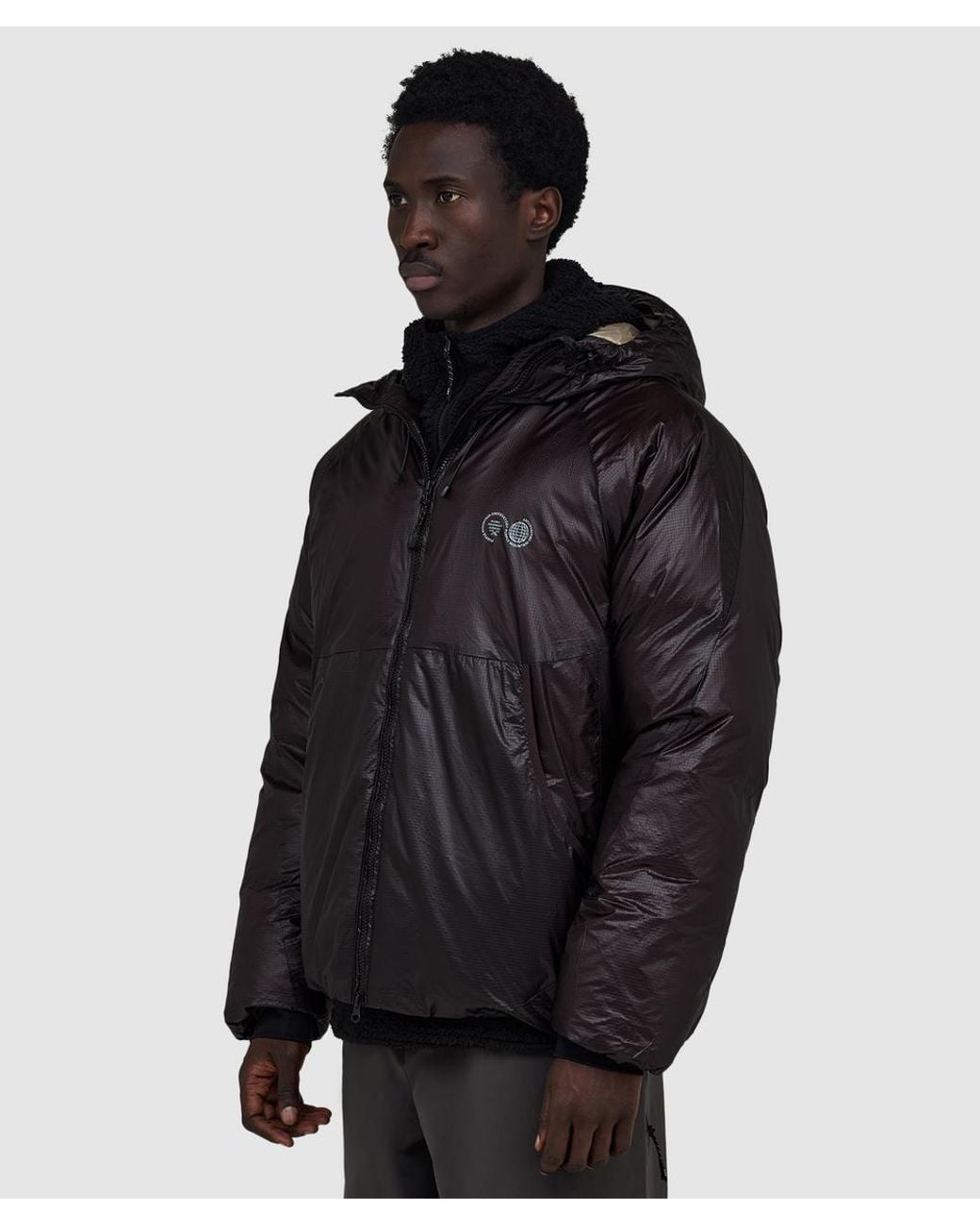 Purple Mountain Observatory Black Shield Puffer Jacket (Chocolate for men