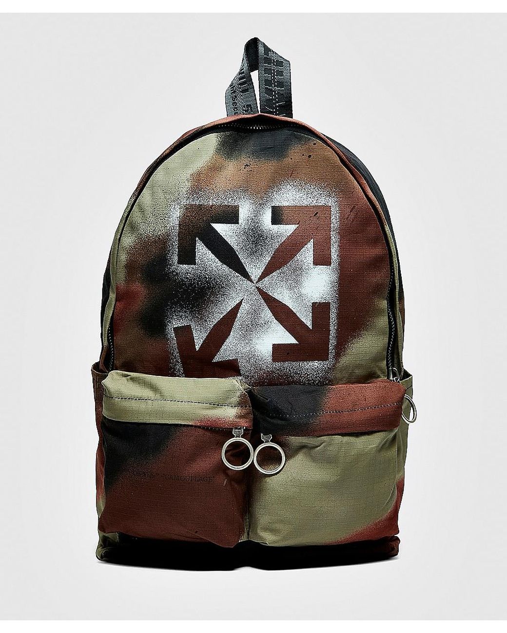 Off-White c/o Virgil Abloh Stencil Camo Backpack in Brown for Men | Lyst