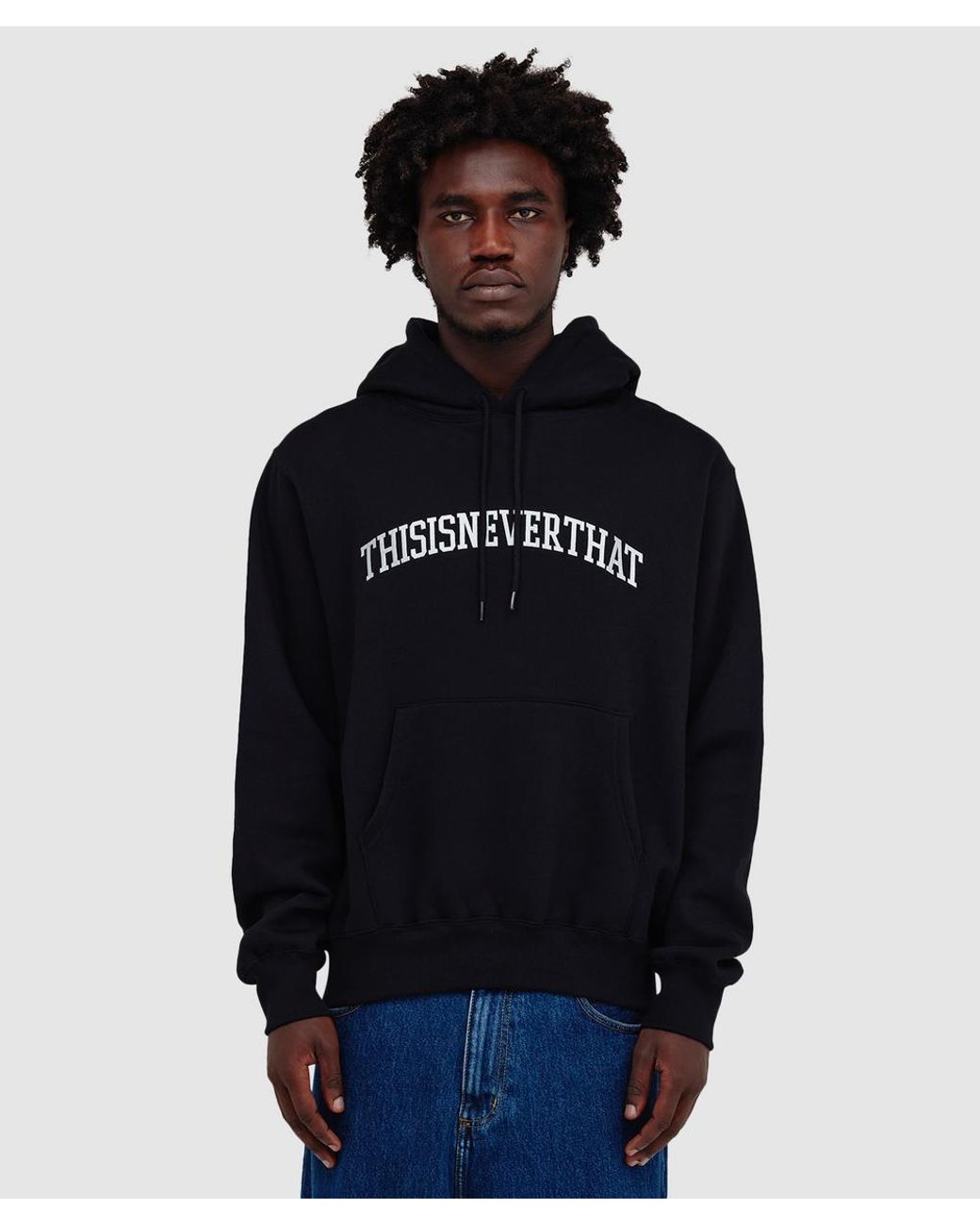 Thisisneverthat Blue Arch Logo Hoodie for men