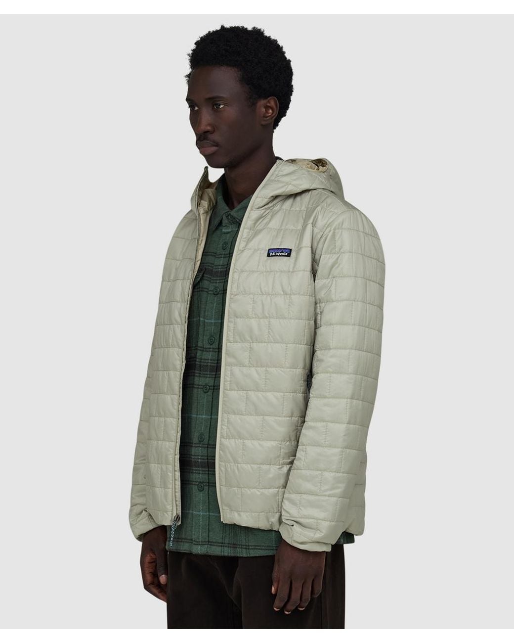 Patagonia Green Nano Puff Jacket (Weathered Stone for men