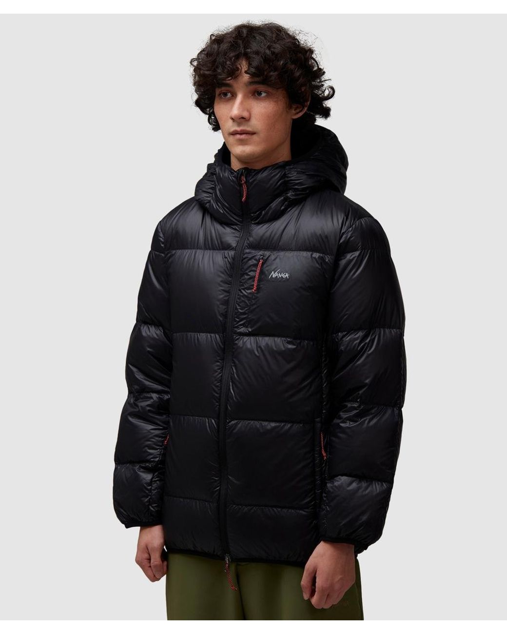 NANGA Mountain Lodge Hooded Down Jacket in Black for Men | Lyst