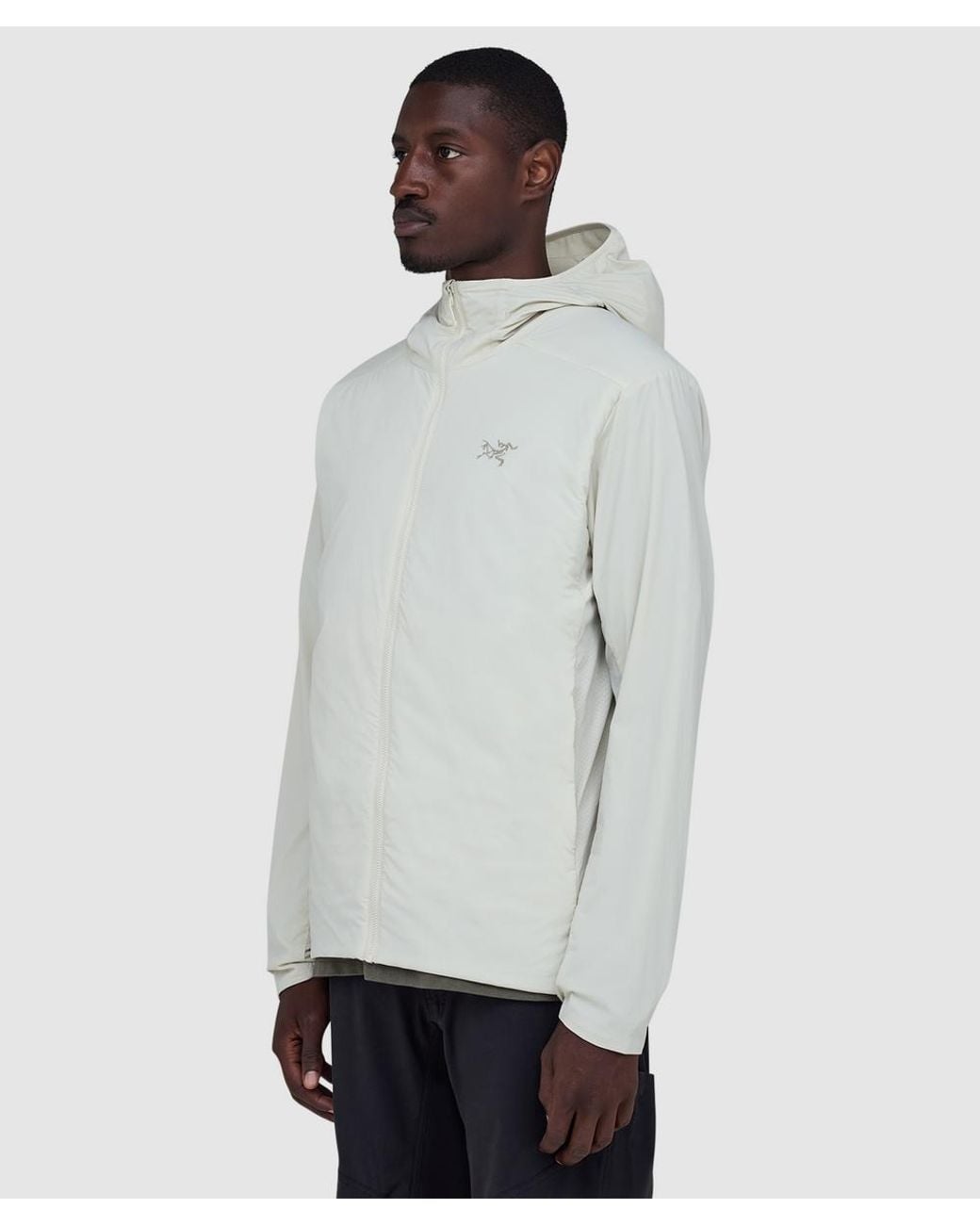 Arc'teryx White Atom Sl Hooded Jacket (Sea Salt for men
