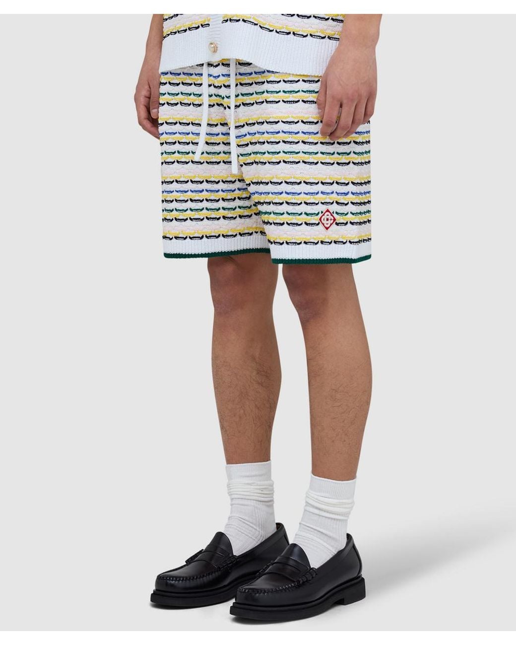 Casablanca Blue Tuck Stitch Short for men