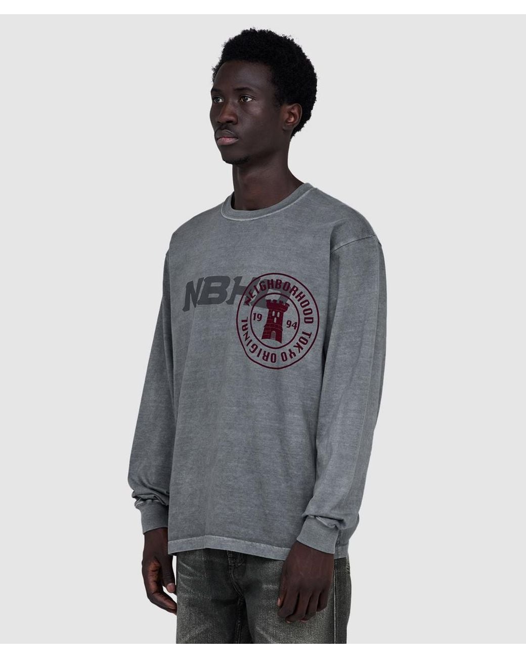 Neighborhood Gray Nh. Tee Ls-7 T-Shirt for men
