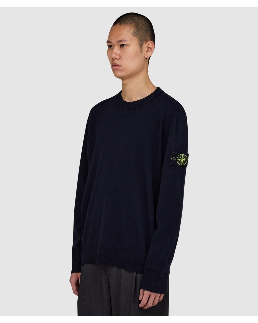 Stone Island Blue Light Rws Geelong Wool Polo Shirt for men