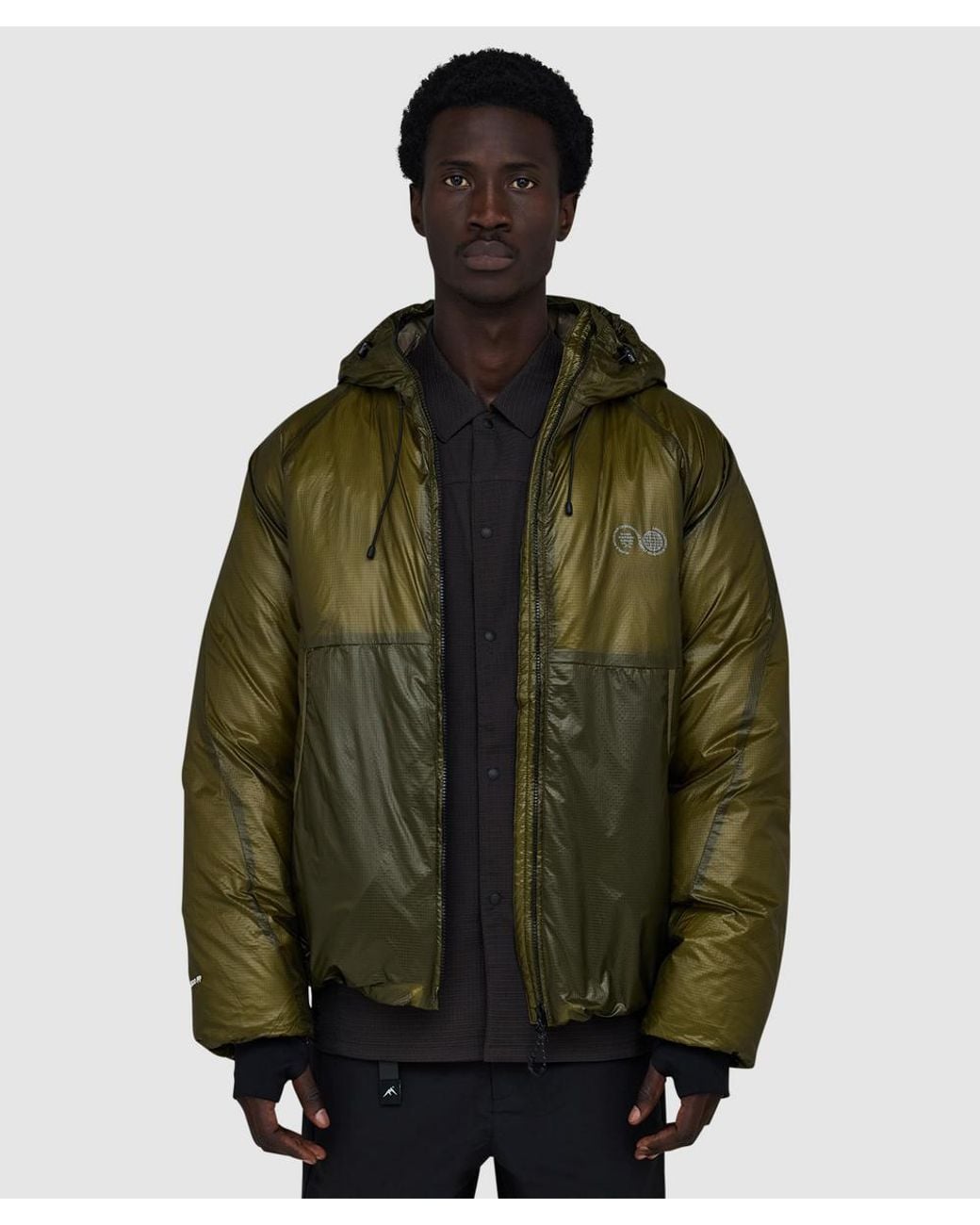 Purple Mountain Observatory Green Shield Puffer Jacket for men