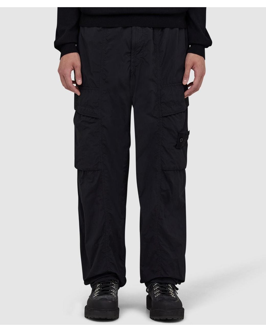 Stone Island Black Ghost Nylon Smerigliato Cargo Pant for men