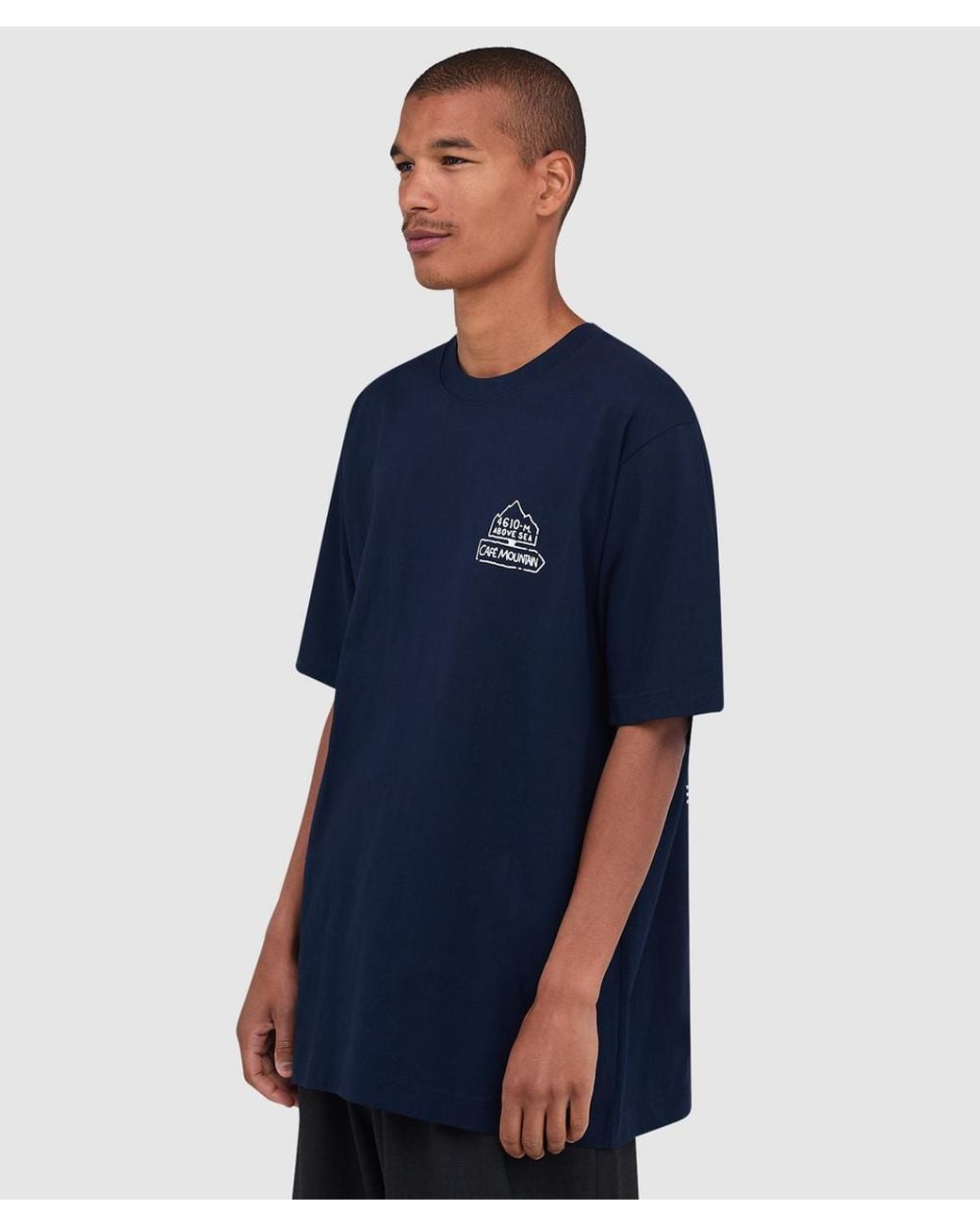 Cafe Mountain Blue Refuge T-Shirt (Deep for men