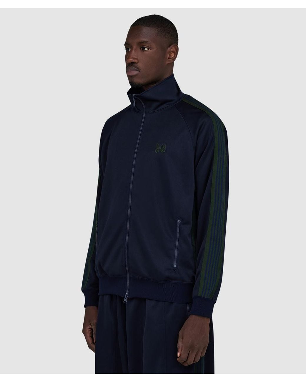 Needles Blue Poly Smooth Track Jacket for men