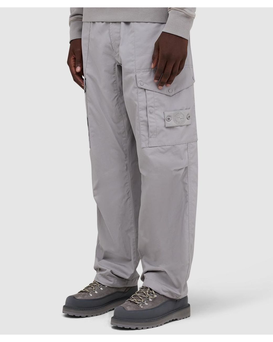 Stone Island Gray Ghost All Weather Canvas Pant (Dust for men