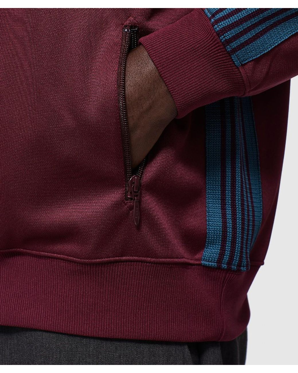 トップス needles track jacket 21aw M maroon Needles Men's Poly Smooth Track Jacket in Maroon Needles