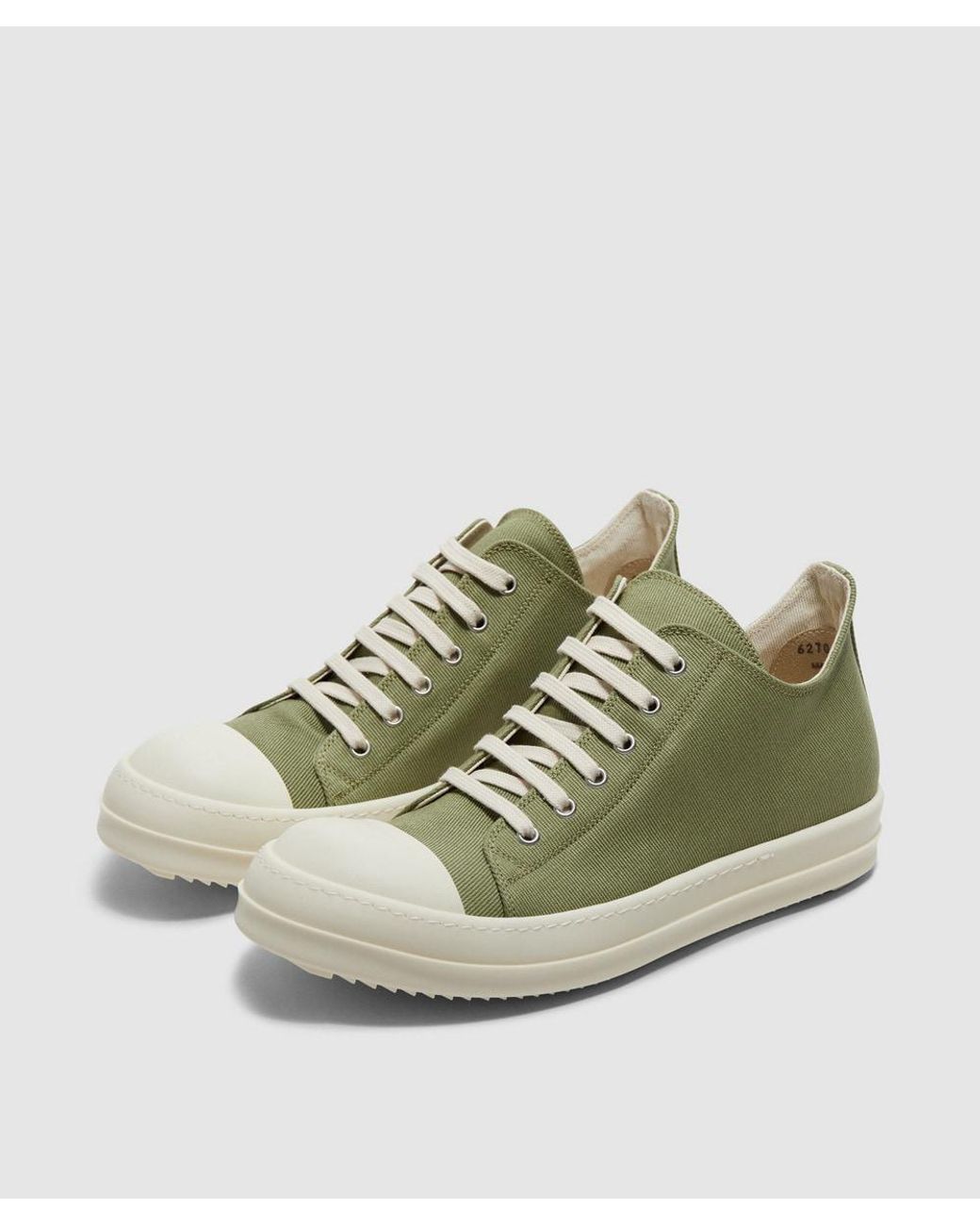 Rick Owens Low Sneaker in Green | Lyst