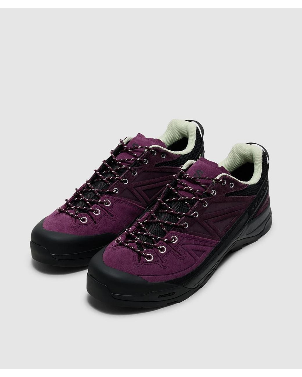 Salomon Lab Brown X-Alp Leather Sneaker (Winter Bloom/Plum Perfect/Lime Crea for men