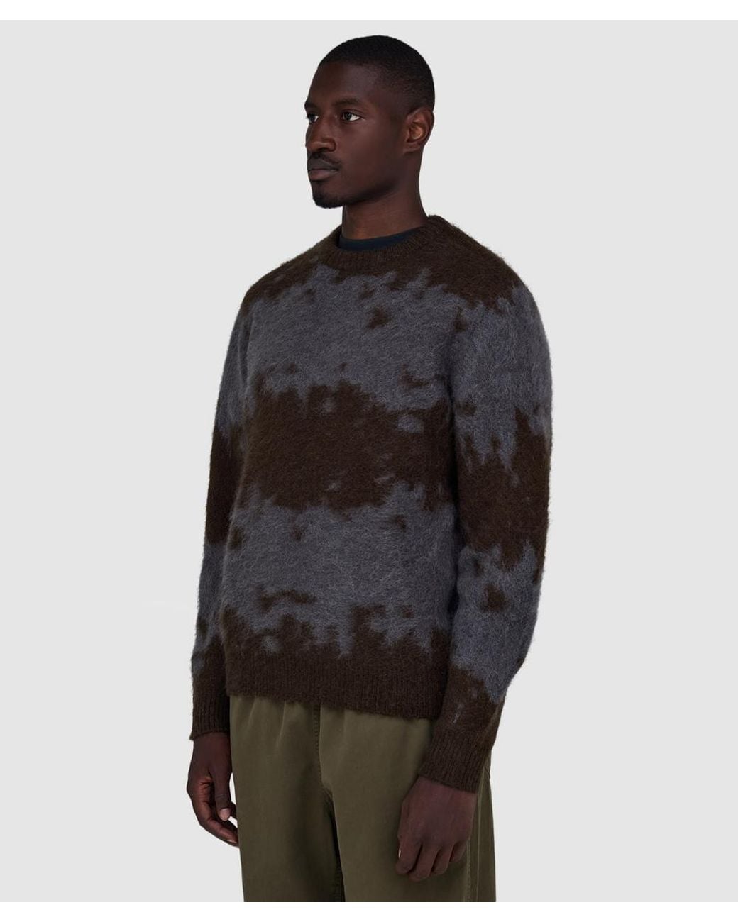 Gramicci Black Mohair Splatter Sweater for men