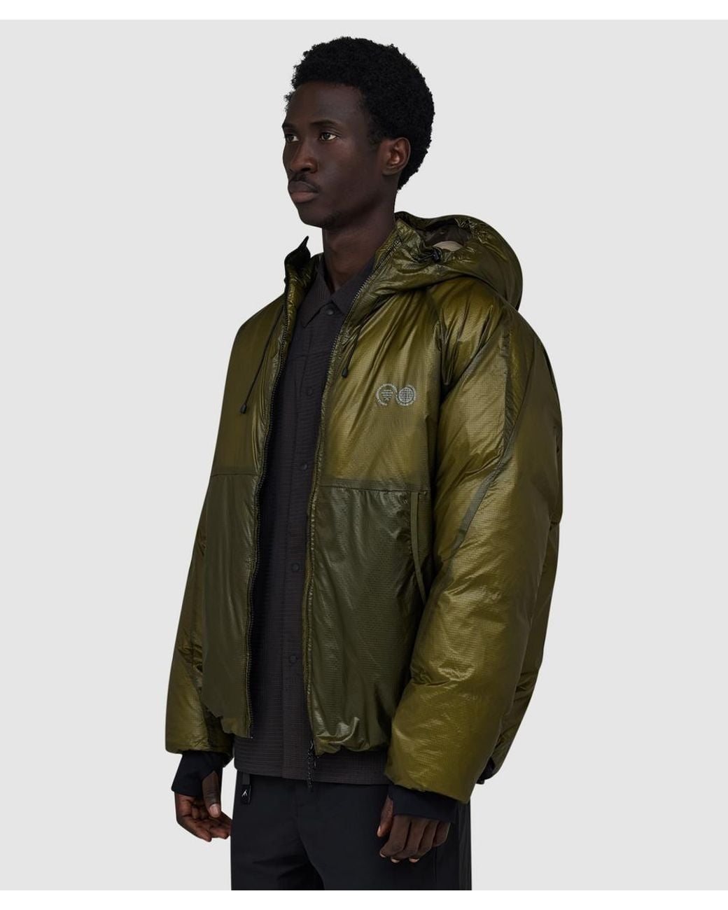 Purple Mountain Observatory Green Shield Puffer Jacket for men