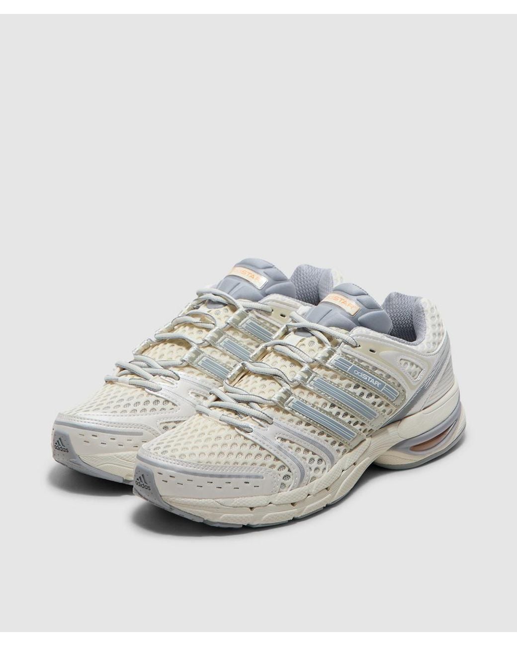 Adidas White Adistar Control 5 Sneaker (Cloud/Halo/Acid for men