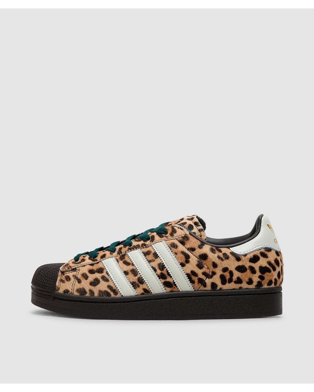 Adidas Brown Superstar Ii Sneaker (Dark/Ivory/Leopard