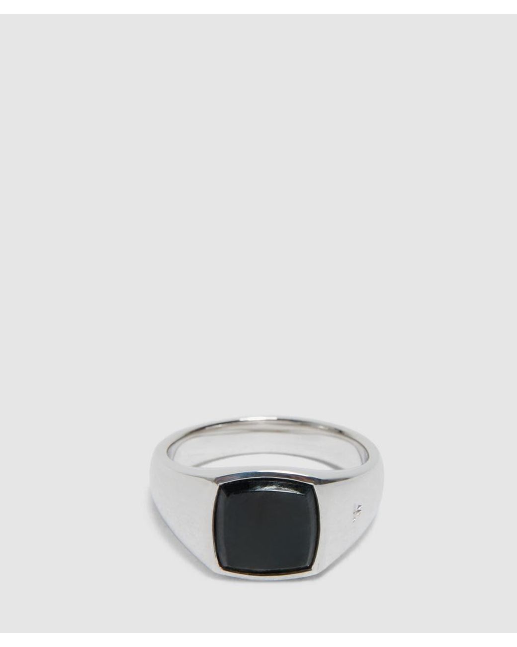 Tom Wood Black Larvikite Kay Ring