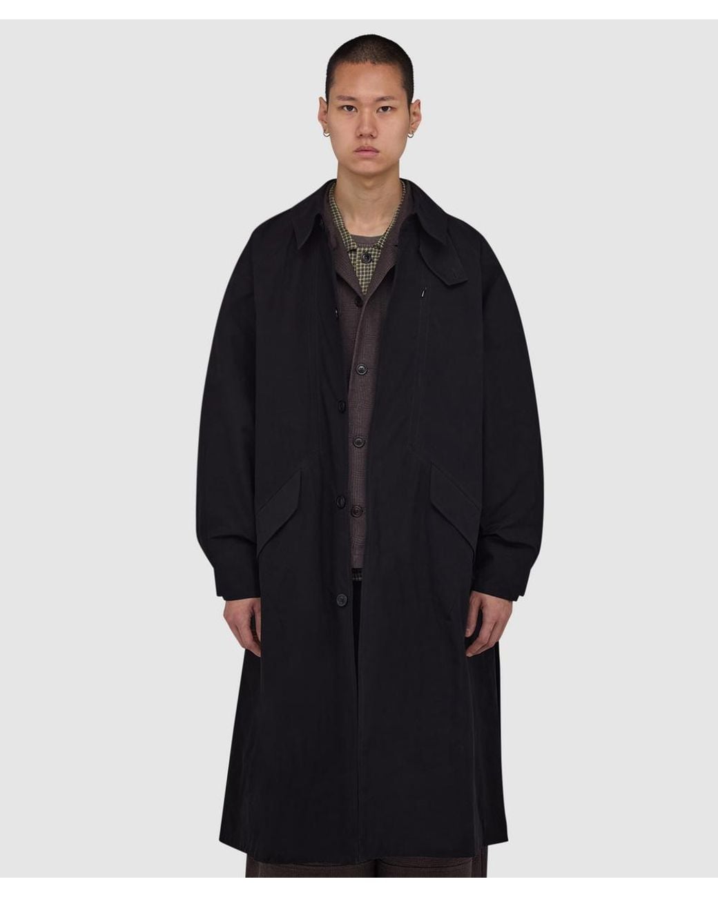 YMC Blue Tyrell Trench Coat for men