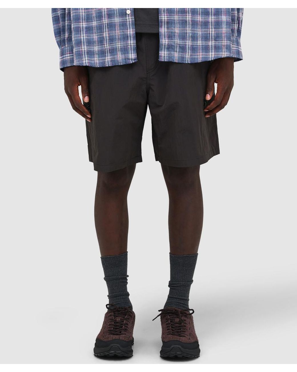 FRIZMWORKS Blue Nylon Utility Pocket Short (Charcoal for men