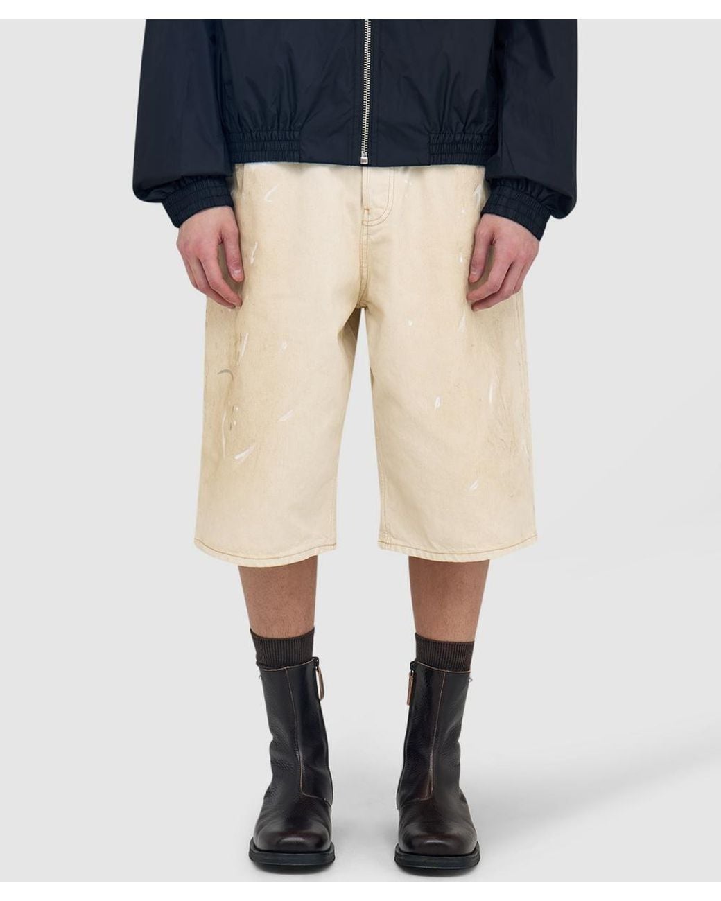 Acne Natural Painter Denim Short for men