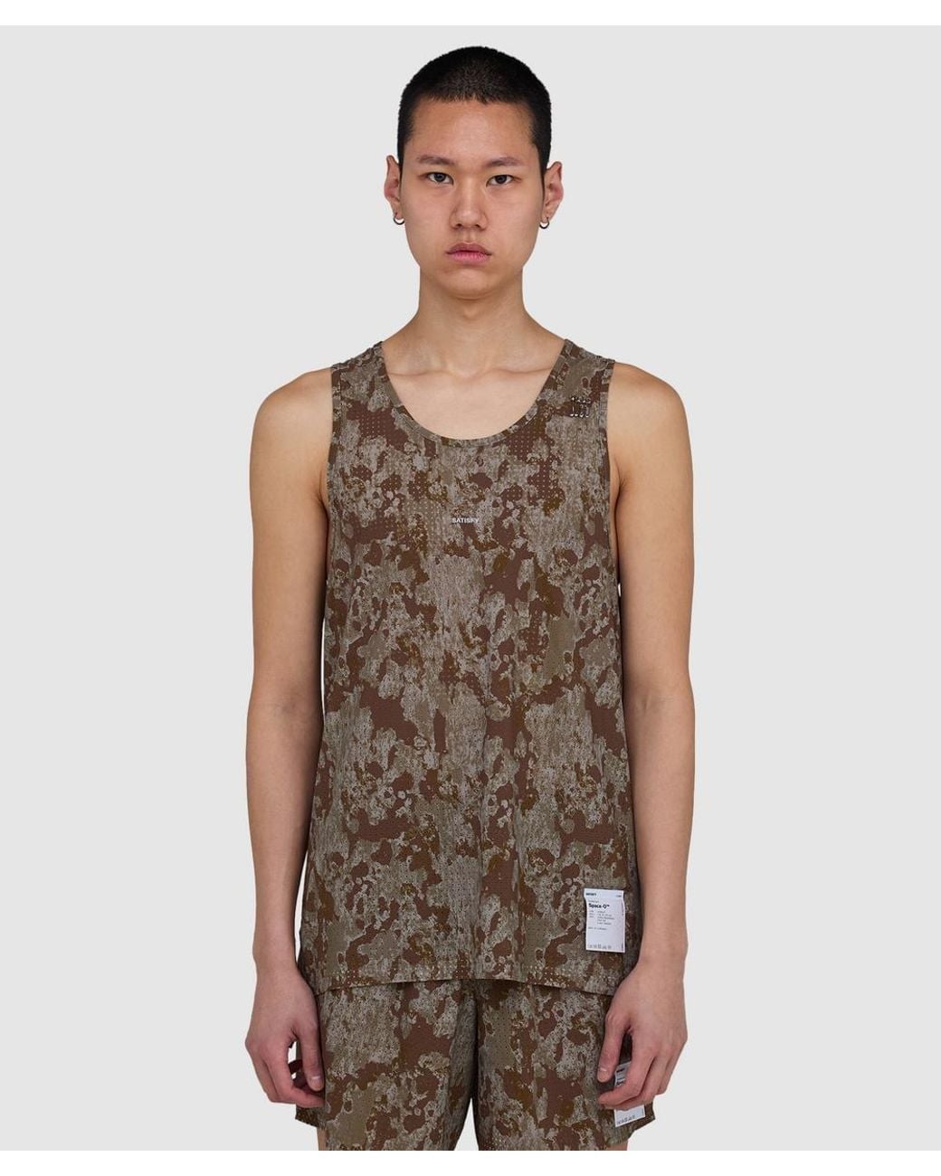 Satisfy Brown Space-O Vest (Camo for men