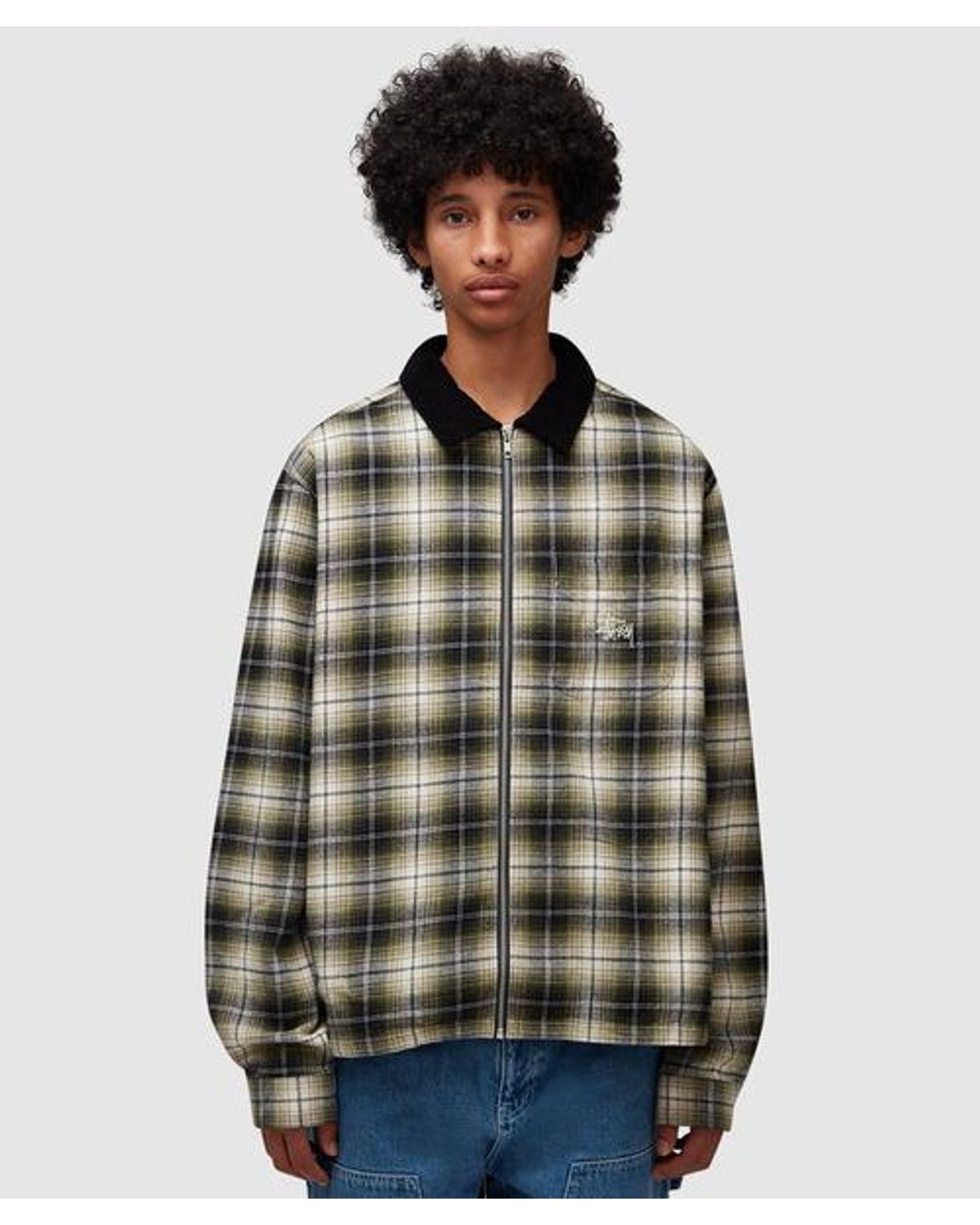 Stussy Frank Plaid Zip Shirt in Green for Men | Lyst Stussy Frank Plaid Zip Shirt in Green for Men | Lyst