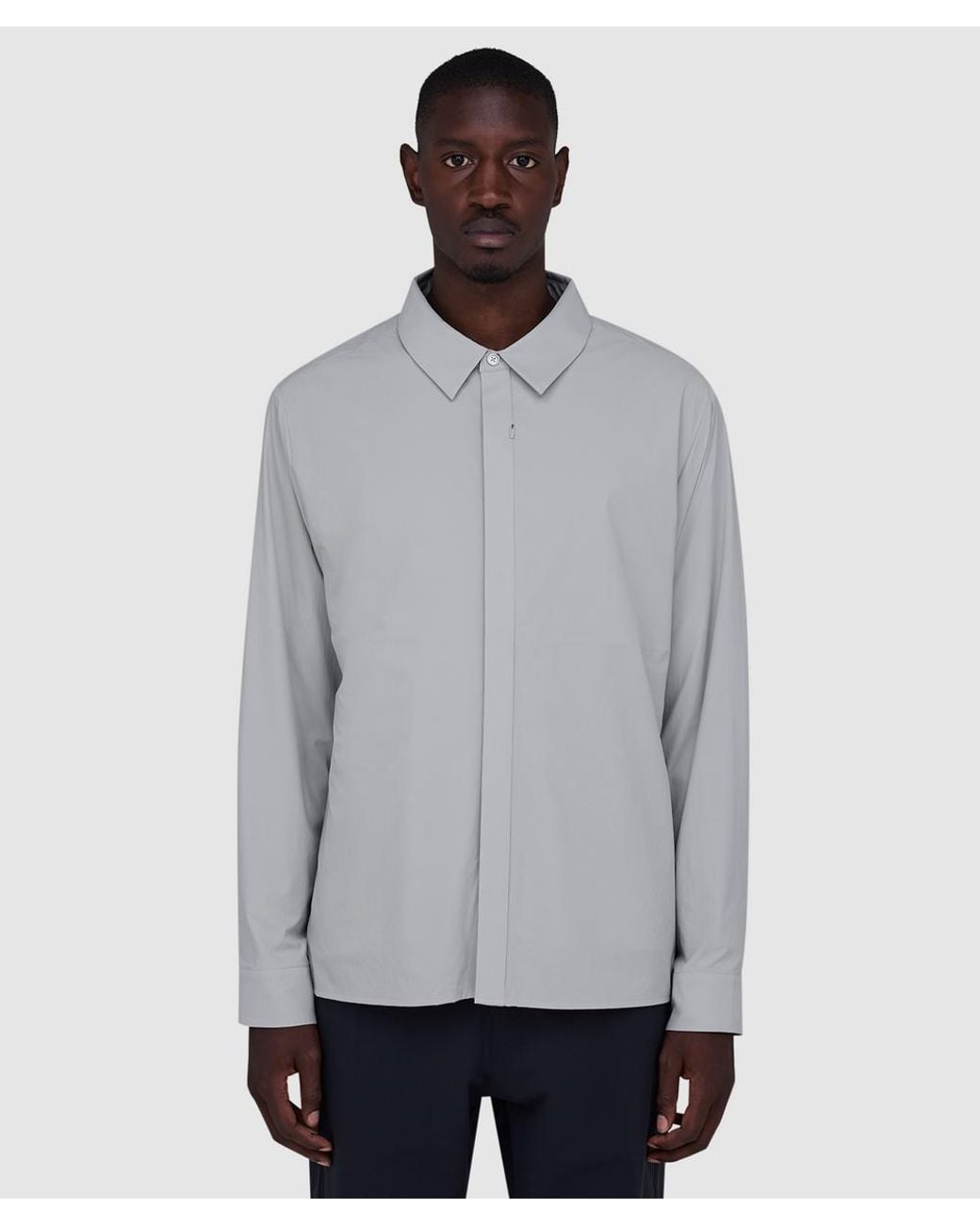 Hiking Patrol Gray Align Button Up Shirt (Lt for men
