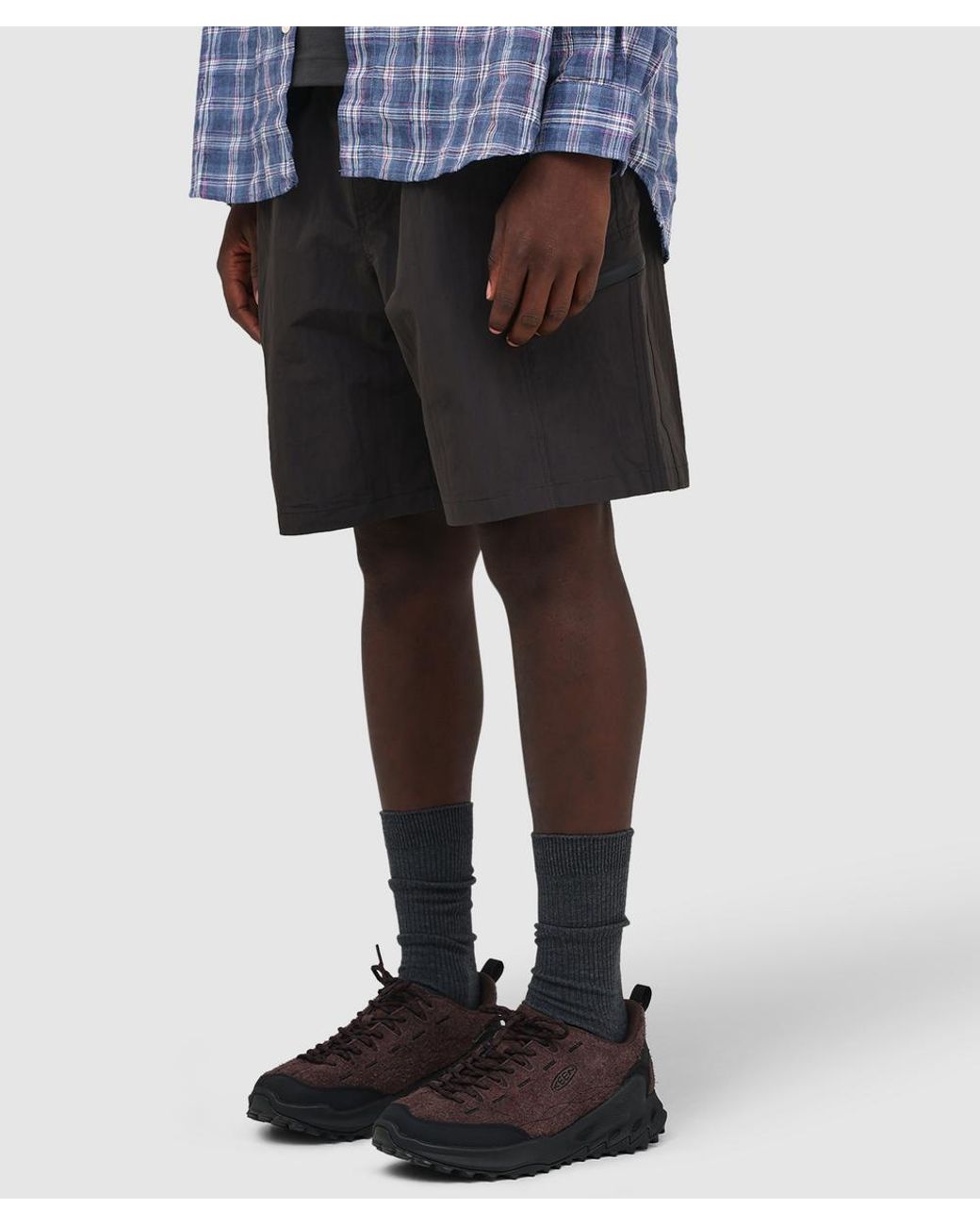 FRIZMWORKS Blue Nylon Utility Pocket Short (Charcoal for men