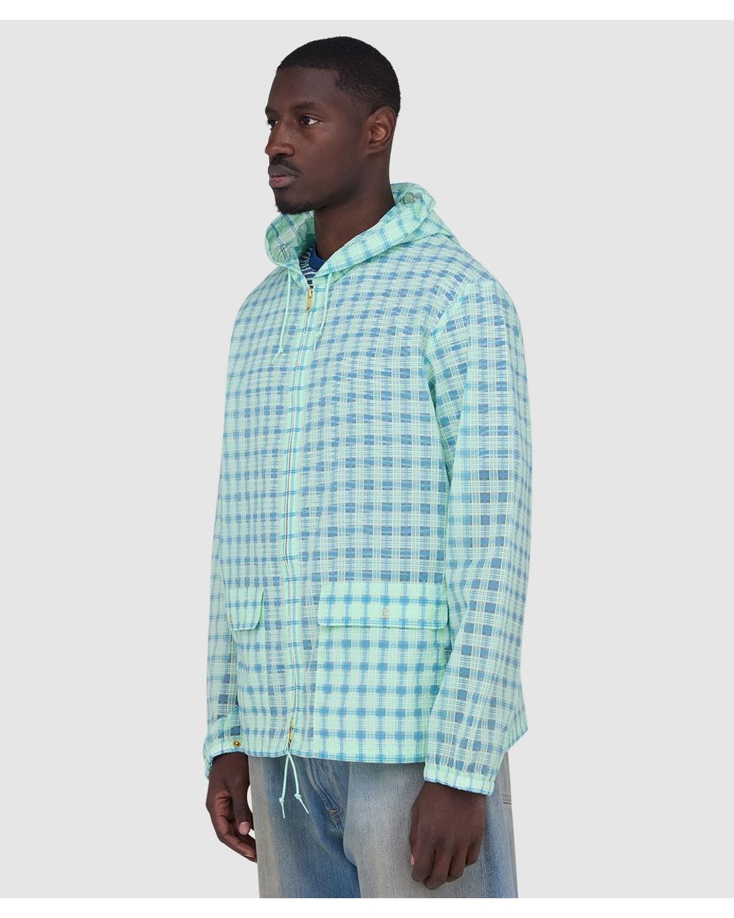 Beams Plus Blue Swing Hooded Jacket (Mint for men