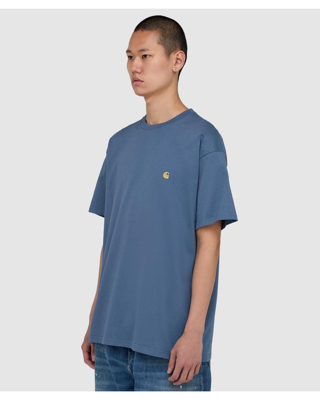 Carhartt Blue Chase T-Shirt (Icesheet for men