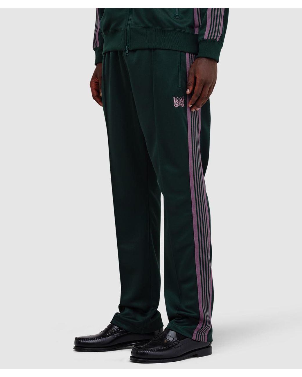 Needles Narrow Track Pant (Poly Smooth in Black for Men | Lyst