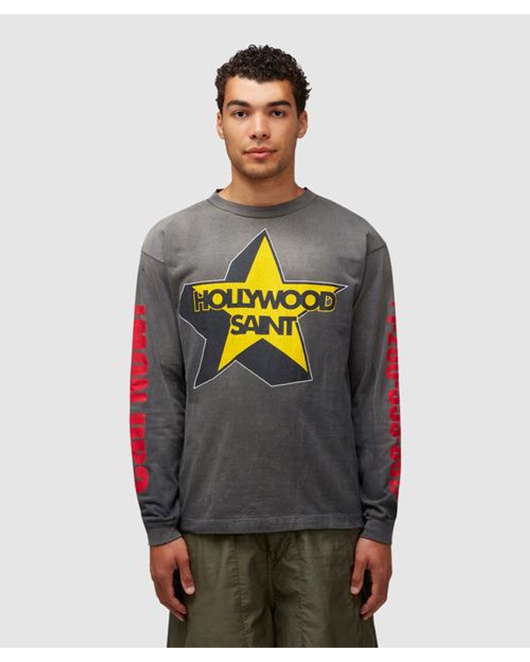 HOLLYWOOD SAINT 長袖カットソー XL 　黒 Saint Mxxxxxx Hollywood L/S T-Shirt Vintage Black Men's