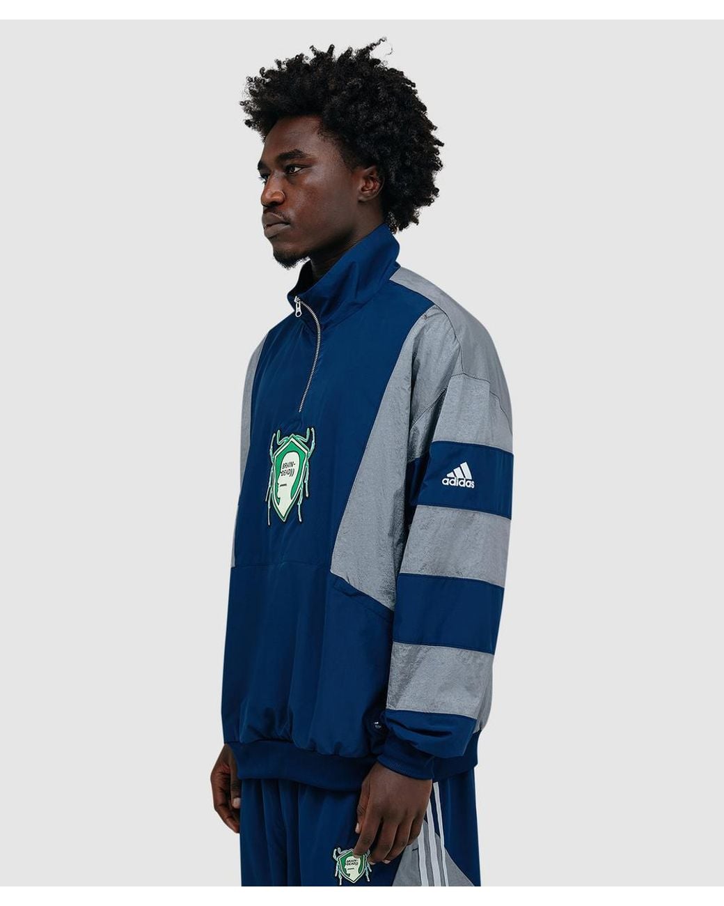 Adidas Blue X Brain Dead Track Jacket for men