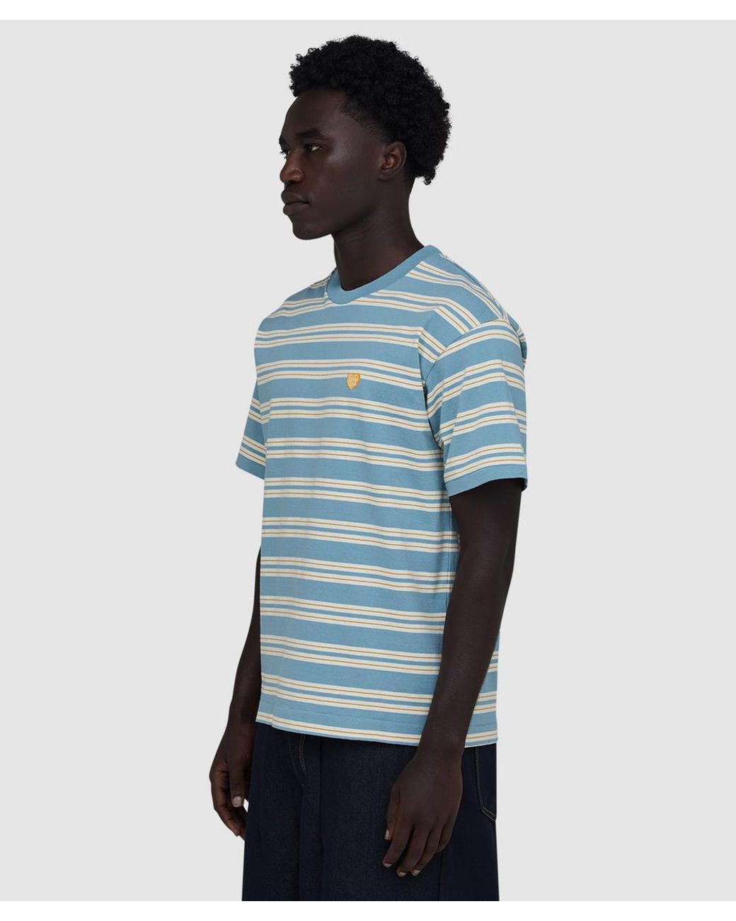 Human Made Blue Striped T-Shirt for men