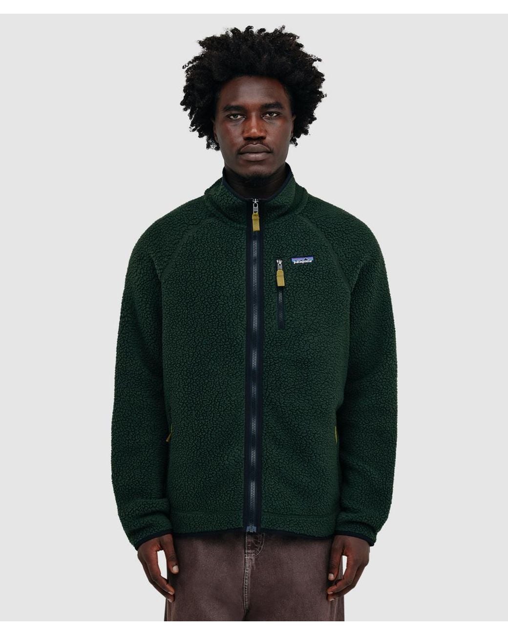 Patagonia Retro Pile Jacket (Old Growth in Green for Men | Lyst